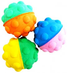 Игрушка для кошек Мяч мина двухцветный 13т