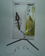 Снасть карповая "КРАБ" вес 20 гр.крючок№10