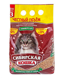 Сибирская Кошка Универсал Впитывающий наполнитель 3л