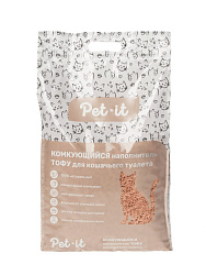 Pet-it Тофу комкующийся наполнитель с ароматом персика 12л