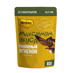 Мнямс Максимум вкуса влажный корм для собак взрослых в соусе с томленым ягненком 85гр