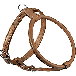 Шлейка Hunter для собак Round & Soft Luxus Elk Petit 65/8 (53/55-61 см) кожа, кофе