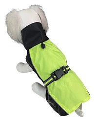 Дождевик-попона для собак "Sport" светоотражающий салатовый, 36 см, XL