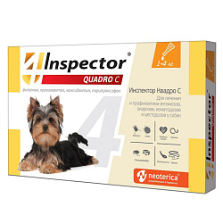 Inspector Quadro для собак капли на холку 1-4кг