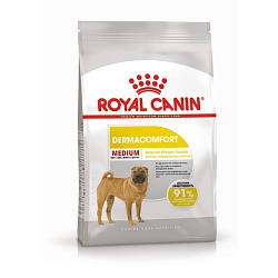 Royal Canin Medium Dermacomfort корм сухой для собак средних пород при раздражениях и зуде кожи, связанных с повышенной чувствительностью 3кг