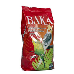 Вака кормовая смесь для попугаев мелких и средних 500гр 