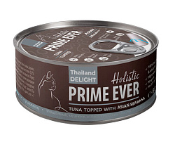 Prime Ever 7B консервы для кошек тунец с азиатским сибасом в желе 80гр