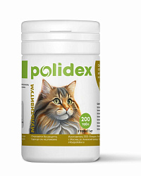 Polidex Multivitum для кошек и котят Обогащение организма витаминами и минералами 200 таблеток