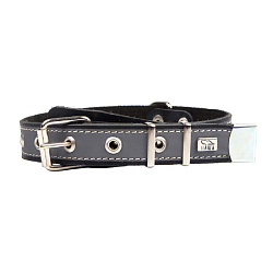 Ошейник Светоотражающий 25 мм, 39-54 см, цвета в ассортименте (Наша ручная работа)