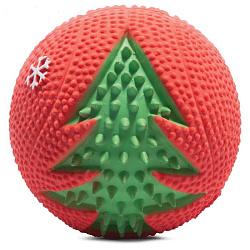Игрушка для собак NEW YEAR латекс Мяч с елкой 5см Triol 5532449