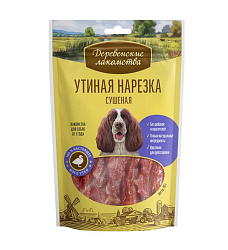 Деревенские лакомства для собак Утиная нарезка сушеная для всех пород 90гр