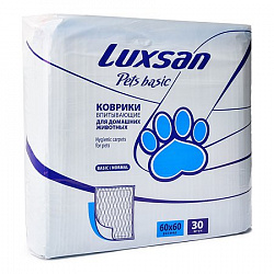 Пеленки впитывающие для животных Luxsan Basic 60*60(30шт)