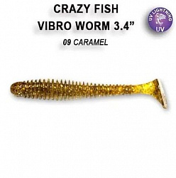 Виброхвост Crazy Fish Vibro Worm 85mm 12-85-9