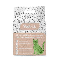 Pet-it Тофу комкующийся наполнитель с ароматом зеленого чая 6л