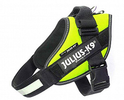 Шлейка для собак JULIUS-K9 IDC®-Powerharness 1 (63-85см/ 23-30кг), зеленый неон
