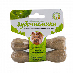 Деревенские лакомства для собак Зубочистики для мелких пород 2*18гр водоросли