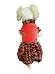 Платье для собак Бархат коралловый размер 14 PetFashion