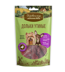 Деревенские лакомства для собак Утиные дольки для мини пород 55гр