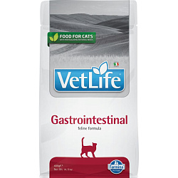 Farmina Vet Life Cat Gastrointestinal диетический сухой корм для кошек при заболеваниях желудочно-кишечного тракта 400гр
