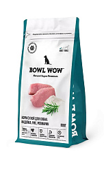 BOWL WOW корм сухой для собак взрослых мелких пород с индейкой, рисом и розмарином 800гр