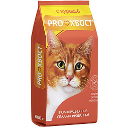ProХвост корм сухой для кошек взрослых с курицей 800гр