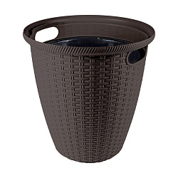 Кашпо со вставкой напольное 20 л, 11 л "Ротанг", цвет венге 1882881