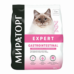 Мираторг Expert Gastrointestinal корм сухой для кошек Бережная забота о пищеварении 400гр