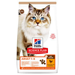 Hills Science Plan Cat Adult No Grain корм сухой для кошек взрослых беззерновой с курицей и картофелем 1,5кг