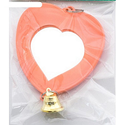Зеркало для птиц Сердечко с колокольчиком 5см 4642882