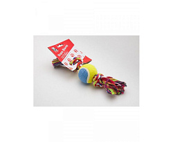 Игрушка для собак Грейфер веревка 2 узла с тенисным мячом 18 см R35203