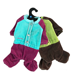 Комбинезон для собак "PF" велюр, слива, XL