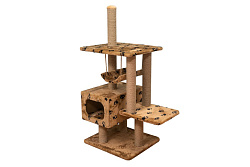 Когтеточка Дом для крупных кошек Дарэлл Портос с гамаком 98*62*165см