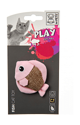 Игрушка для кошек М-Pets FISH 6*4*7 см флуоресцентная розовая