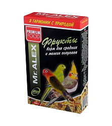 Mr. Alex Корм для попугаев средних и мелких Фрукты 500гр