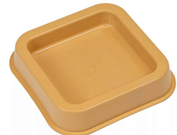 Миска ПЕРС пластиковая квадратная с низким бортом 300мл 2242