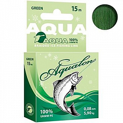 Шнур AQUA Aqualon Green 0.08mm 15m