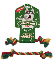 Игрушка для собак СП Грейфер цветная верёвка 2 узла D10/170мм