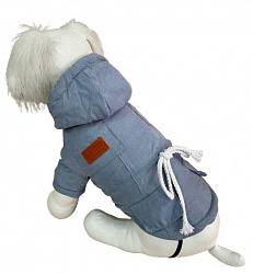 Парка для собак подклад флис серый размер S PetFashion