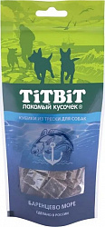 TiTBiT Лакомство для собак кубики из трески 75гр 