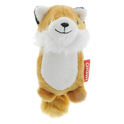 Игрушка для собак GiGwi Лисичка с 2-мя пищалками/ткань пластик 75014