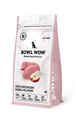 BOWL WOW корм сухой для собак взрослых средних пород с индейкой, рисом и яблоком 5кг