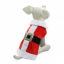 Попона для собак NEW YEAR "Костюм Деда Мороза" XL красный,40см Triol