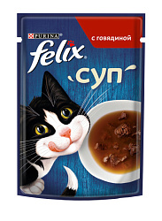 Felix Суп влажный корм для кошек взрослых с говядиной 48гр