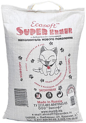 Ecosoft Супер Комкующийся наполнитель с добавлением силикагеля 20л