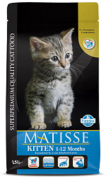 Farmina Matisse Kitten корм сухой для котят до 12 месяцев, беременных и кормящих кошек с курицей 1,5кг