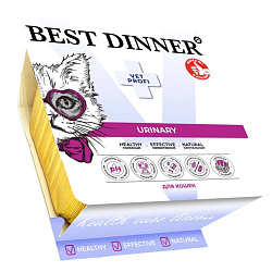 Best Dinner Vet Profi Urinary диетический влажный корм для кошек ягненок 100гр паштет ламистер