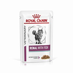 Royal Canin Veterinary Renal диетический влажный корм для кошек при хронической почечной недостаточности тунец в соусе 85гр