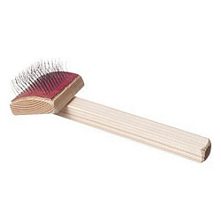 Пуходерка Зооник малая полукруглая деревянная