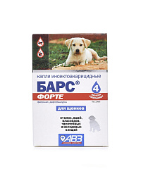 БАРС Форте для щенков капли на холку (4 пипетки)