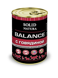 Solid Natura Balance влажный корм для собак с говядиной 340гр